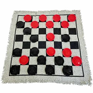 ボードゲーム 英語 アメリカ Yuanhe Gaint Checkers Set - Large 3 in 1 Checkers Game Including Tic Ta