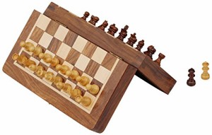 ボードゲーム 英語 アメリカ Magnetic Travel Chess Board Set - Classic Wood Staunton 7 X 7 Inch Pock