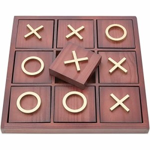 ボードゲーム 英語 アメリカ Juvale 9.5-inch Wooden Tic Tac Toe Game, Decorative Coffee Table Games 