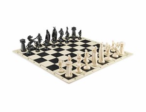 ボードゲーム 英語 アメリカ Viking Chess Set - Chess Board B/W- Size 17,3" + Viking Chess Pieces 3,