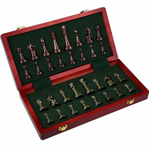 ボードゲーム 英語 アメリカ 12 Inches Chess Set with Folding Wooden Chess Board and Classic Handmad