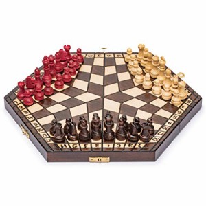 ボードゲーム 英語 アメリカ Husaria Wooden Three-Player Chess - 12 Inches - with Foldable Board, Ha