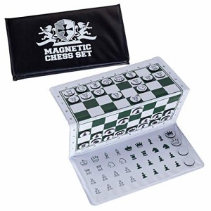 ボードゲーム 英語 アメリカ Mini Travel Chess Set - Magnetic Checkbook Size