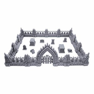 ボードゲーム 英語 アメリカ Cemetery Bundle by Terrain4Print, 3D Printed Tabletop RPG Scenery and W