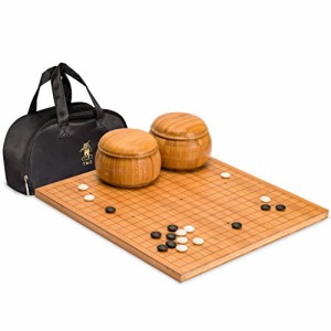 ボードゲーム 英語 アメリカ Yellow Mountain Imports Bamboo 0.8-Inch Etched Reversible 19x19 / 13x13