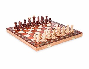 ボードゲーム 英語 アメリカ Beautiful Handcrafted Wooden Chess Set with Wooden Board and Handcrafte