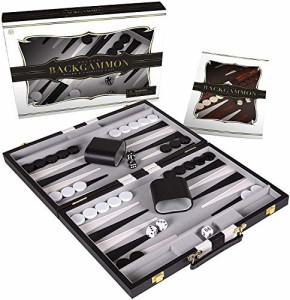 ボードゲーム 英語 アメリカ Crazy Games Backgammon Set - Classic Board Game for Adults and Kids wit