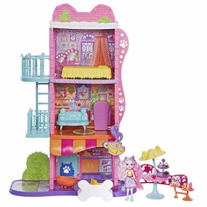 エンチャンティマルズ 人形 ドール Enchantimals Town House Caf? Playset (28-in) with Doll, Dog F