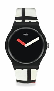 腕時計 スウォッチ メンズ Swatch Red, blue and white, by Piet Mondrian Unisex Watch (Model: SUOZ344)