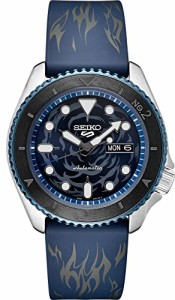 腕時計 セイコー メンズ Seiko 5 Sports Automatic One Piece Sabo Limited Edition Blue Silicone Men's W