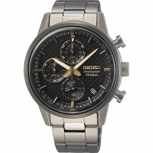 腕時計 セイコー メンズ SEIKO Chronograph Quartz Black Dial Men's Watch SSB391