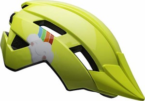 ヘルメット 自転車 サイクリング BELL Sidetrack II Youth Bike Helmet - Double Rainbow Gloss Yellow