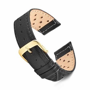 腕時計 シュパイデル アメリカ Speidel Genuine Leather Soft Calf Driving Watch Band 24mm in Black G