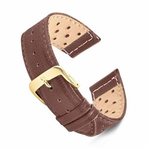 腕時計 シュパイデル アメリカ Speidel Genuine Leather Soft Calf Driving Watch Band 18mm in Brown G