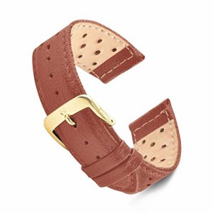 腕時計 シュパイデル アメリカ Speidel Genuine Leather Soft Calf Driving Watch Band 22mm in Brown G