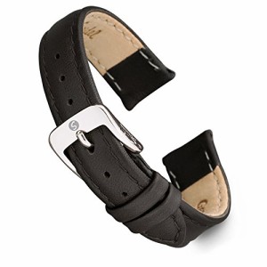 腕時計 シュパイデル アメリカ Speidel Genuine Leather Watch Band 10mm in Long Black Calf Skin Repl