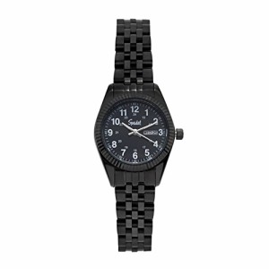 腕時計 シュパイデル アメリカ Speidel Ladies Luxury SS IP Black Watch with Black Easy Reader Dial 