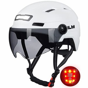 ヘルメット 自転車 サイクリング ILM Adult Bike Helmet with USB Rechargeable LED Front and Back Li