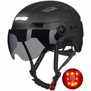 ヘルメット 自転車 サイクリング ILM Adult Bike Helmet with USB Rechargeable LED Front and Back Li