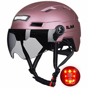 ヘルメット 自転車 サイクリング ILM Adult Bike Helmet with USB Rechargeable LED Front and Back Li