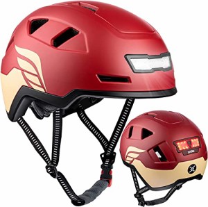 ヘルメット 自転車 サイクリング XNITO Bike Helmet with LED Lights - Urban Bicycle Helmet for Adul