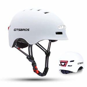 ヘルメット 自転車 サイクリング GTSBROS Adult Bike Helmet with Light - Front and Rear LED Lights 