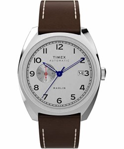 腕時計 タイメックス メンズ Timex Men's Marlin Sub-Dial Automatic 39mm Watch - Brown Strap Silver-T
