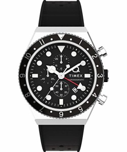 腕時計 タイメックス メンズ Timex Men's Q Chronograph 40mm Watch - Black Strap Black Dial Stainless