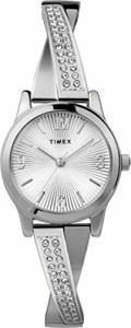腕時計 タイメックス レディース Timex Women's Fashion Stretch Bangle 25mm Watch - Silver-Tone Exp