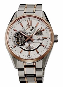 腕時計 オリエント メンズ ORIENT STAR Modern Skeleton 2 Tone Rose Gold White Dial Watch SDK05001W0