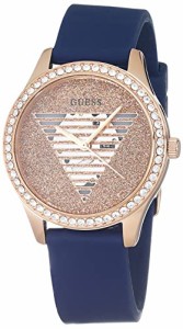 腕時計 ゲス GUESS GUESS Ladies 38mm Watch - Blue Strap Rose Gold Dial Rose Gold Tone Case