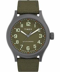 腕時計 タイメックス メンズ Timex Men's Expedition North Sierra Solar 41mm Watch - Green Strap Gree