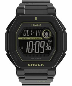 腕時計 タイメックス メンズ Timex Men's Command Encounter 45mm Watch - Black Strap Digital Neg Disp