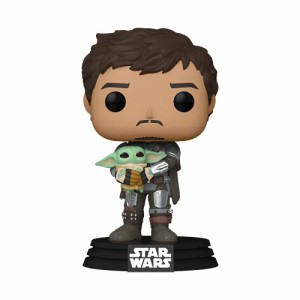 ファンコ FUNKO フィギュア POP Funko Star Wars: The Mandalorian - Mandalorian (Din Djarrin) Holding Th