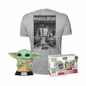 ファンコ FUNKO フィギュア Funko Pop! & Tee: The Mandalorian - Grogu with Cookies - XL