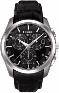 腕時計 ティソ メンズ Tissot mens Couturier Chrono Quartz Stainless Steel Dress Watch Black T035617160