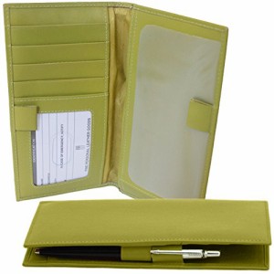 ILI アメリカ 日本未発売 ili New York 7406 Leather Checkbook Cover (Moss Green)