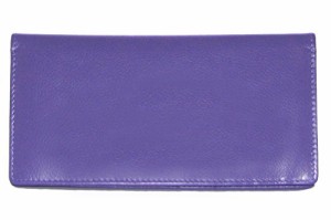 ILI アメリカ 日本未発売 ili New York - Leather Checkbook Cover - Purple - Soft, Smooth Leather Checkb