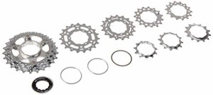 スプロケット フリーホイール ギア microSHIFT G10 Cassette - 10 Speed, 11-28t, Silver, Chrome Pla