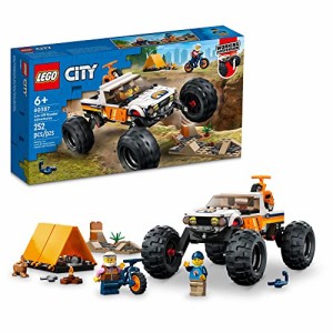 レゴ LEGO City 4x4 Off-Roader Adventures 60387 Building Toy - Camping Set Including Monster Truck Style Car 