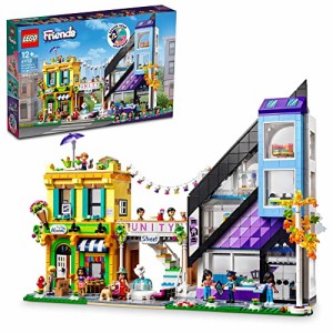 レゴ LEGO Friends Downtown Flower and Design Stores 41732 Building Set - Buildable Toy with Apartment, Shops