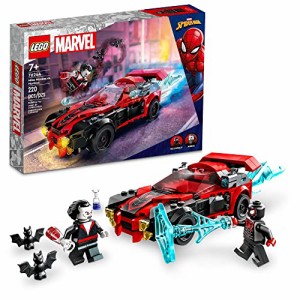 レゴ LEGO Marvel Spider-Man Miles Morales vs. Morbius 76244 Building Toy - Featuring Race Car and Action Min