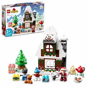 レゴ LEGO DUPLO Santa's Gingerbread House Toy with Santa Claus Figure, Stocking Filler Gift Idea for Toddler