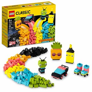 レゴ LEGO Classic Creative Neon Colors Fun Brick Box Set 11027, Building Toy to Create a Car, Pineapple, Ali