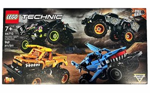 レゴ LEGO Technic Monster Jam Collection 66712 Model, Building Kit, 2-in-1 Pull Back Toy, Megalodon, Grave D