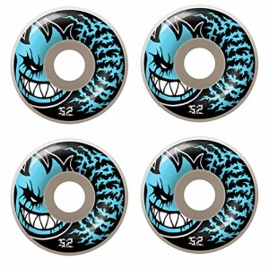 ウィール タイヤ スケボー Spitfire Skateboard Wheels 52mm 99A Bighead Deathmask White/Blue