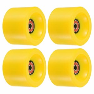 ウィール タイヤ スケボー PATIKIL 70mm 78A Longboard Wheels with Red ABEC-9 Bearings, 4 Pack Soft Cr