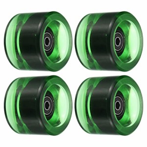 ウィール タイヤ スケボー PATIKIL 70mm 78A Longboard Wheels with Black ABEC-9 Bearings, 4 Pack Soft 