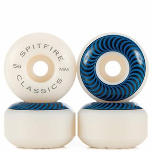 ウィール タイヤ スケボー Spitfire Unisex's Formula-Four Classic Wheels, White, 56 mm