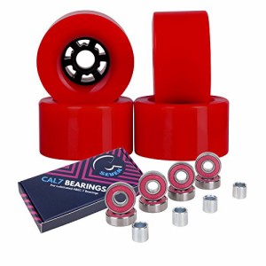 ウィール タイヤ スケボー Cal 7 83mm 78A Cruiser Skateboard Wheels, Longboard Flywheel (Solid Red)